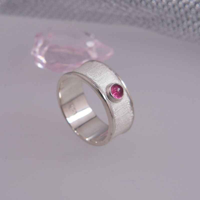 Rosa Turmalin Ring Silber